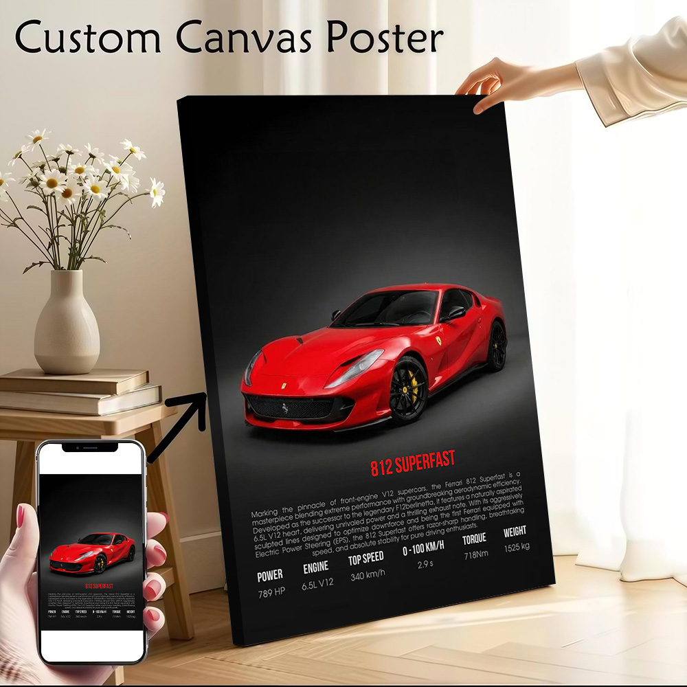 Art Craft Toys - Supercar 812 Superfast Printed Canvas Poster