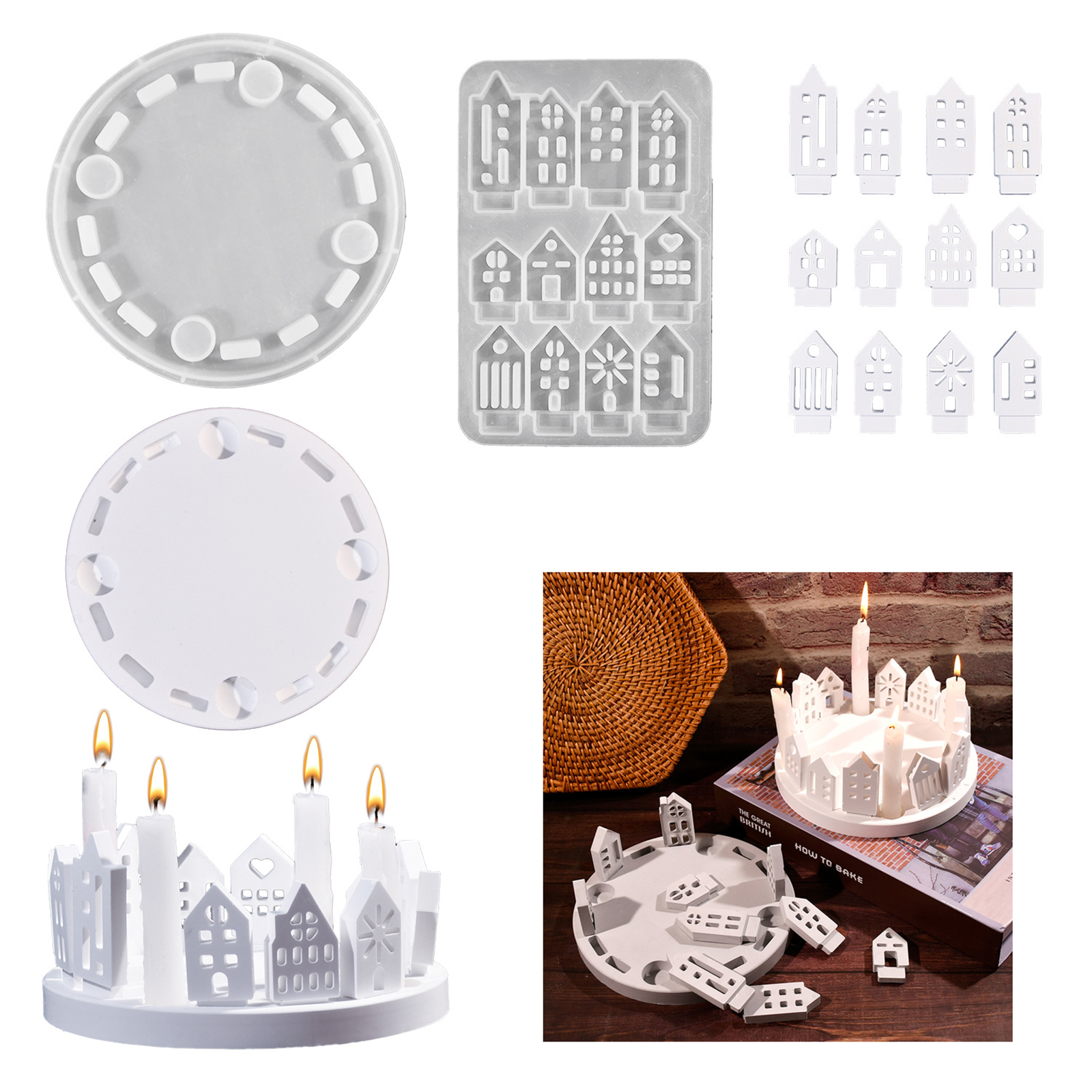 Art Craft Easter - Hollow House Rabbit Candle Holder Silicone
