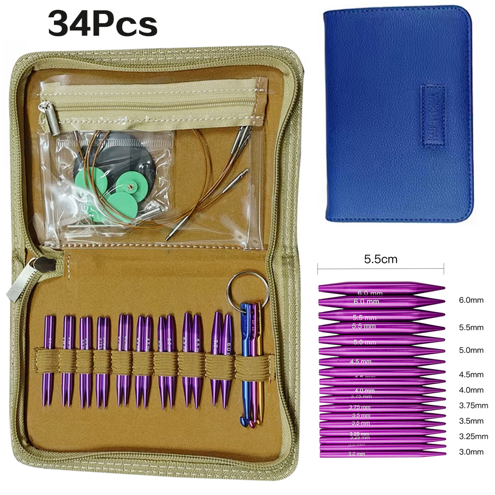 Knitting Needle Circular - A Set of 34 Knitting Tools
