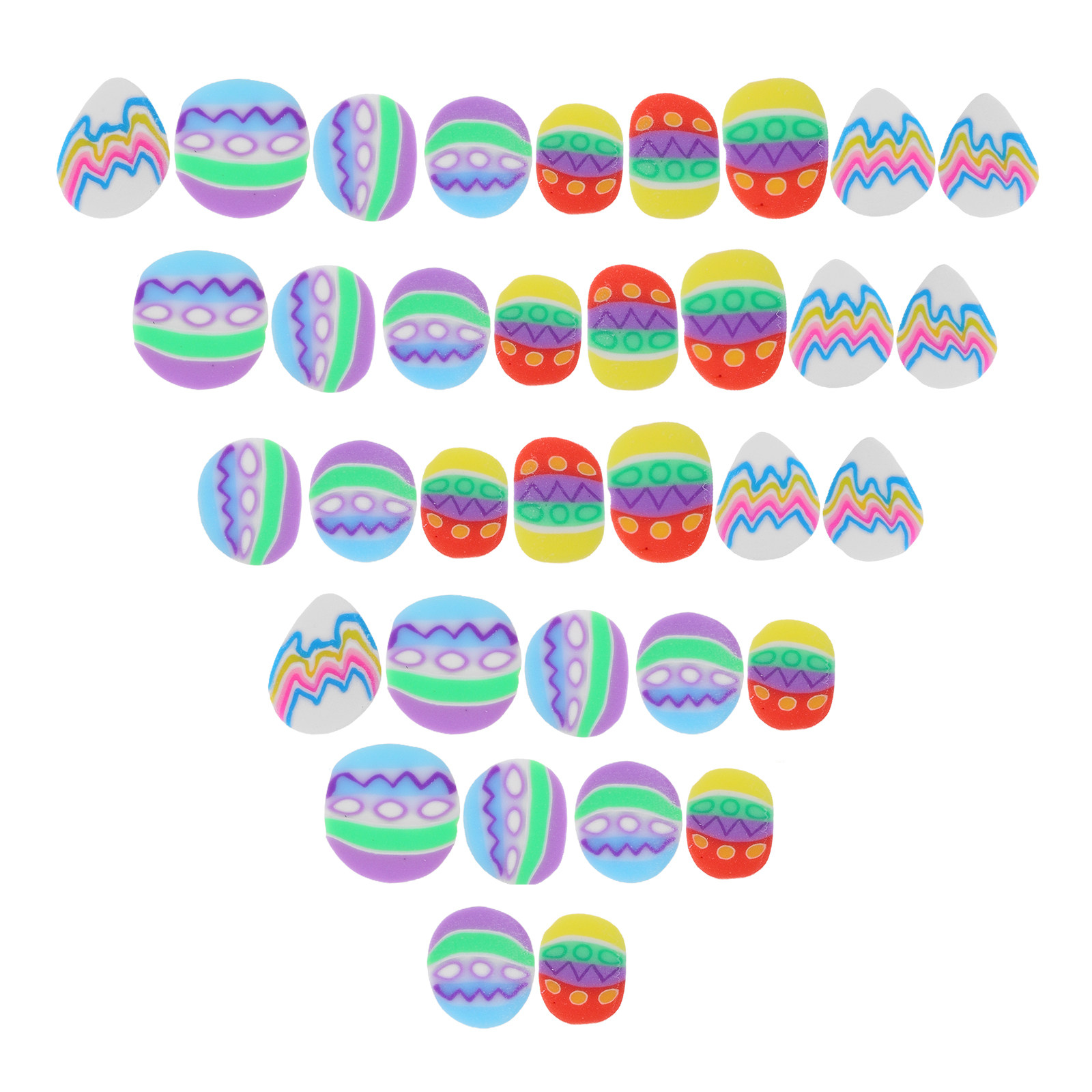 Art Craft Easter - 10Packs Easter Egg Polymer Clay Slices