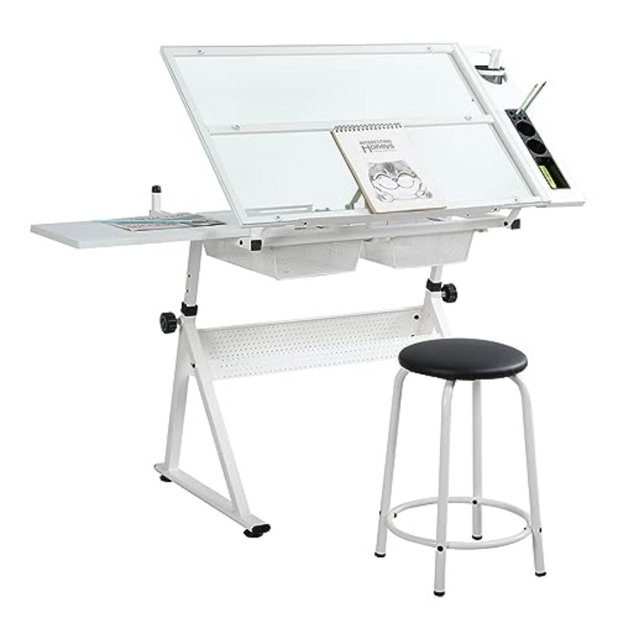 Art & Craft Paper Ideas - Drafting Table with Stool Modern Adjustable