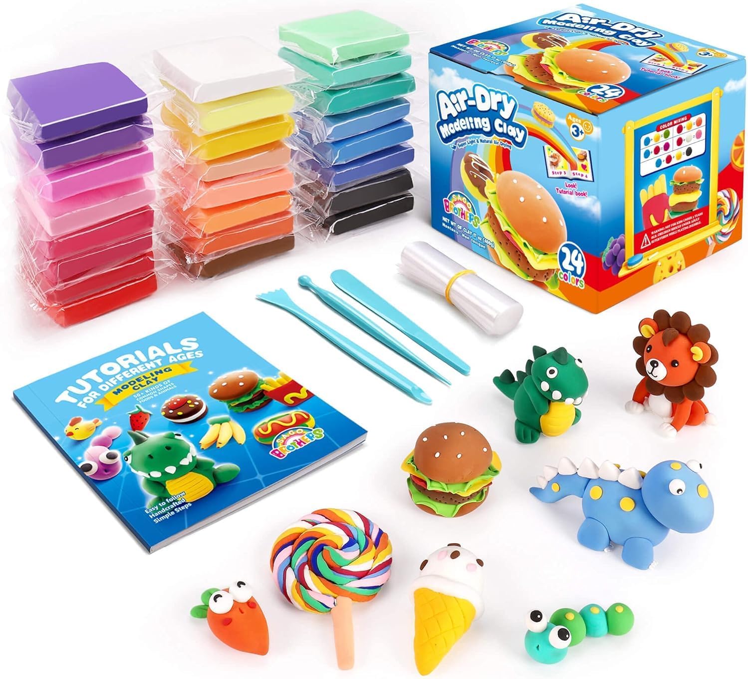 Art & Craft Teacher - 24 Colors Air Dry Clay Kit