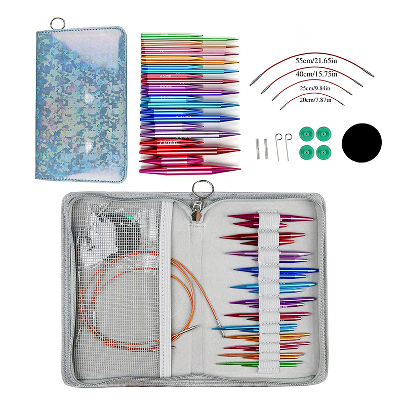 Knitting Needle Circular - A Set of 37 Pieces of