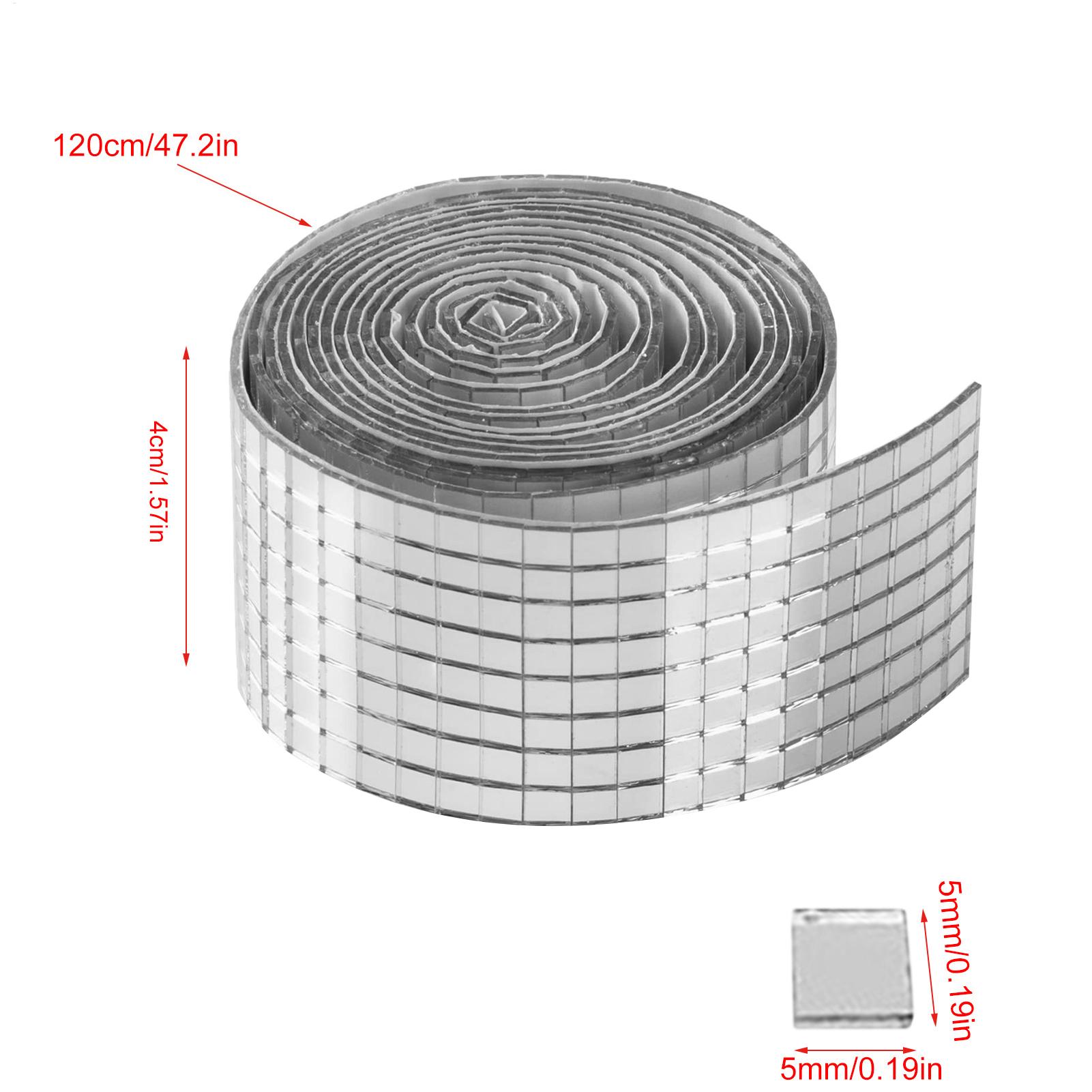 Art Craft Mirror - 5x5mm Grid 4x120cm Self-Adhesive Square Glass