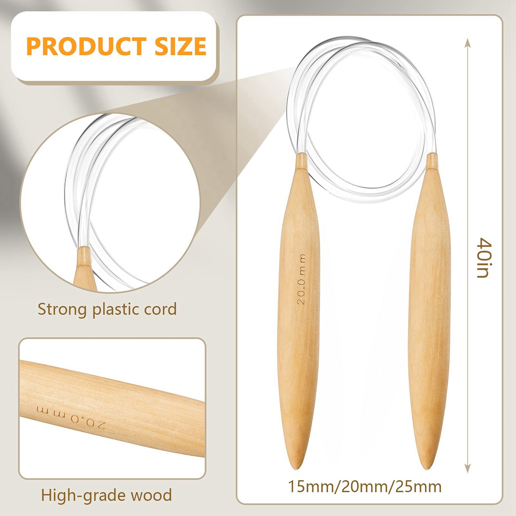 Professional 6X Bamboo Circula - Knitting Needle Circular recension och pris