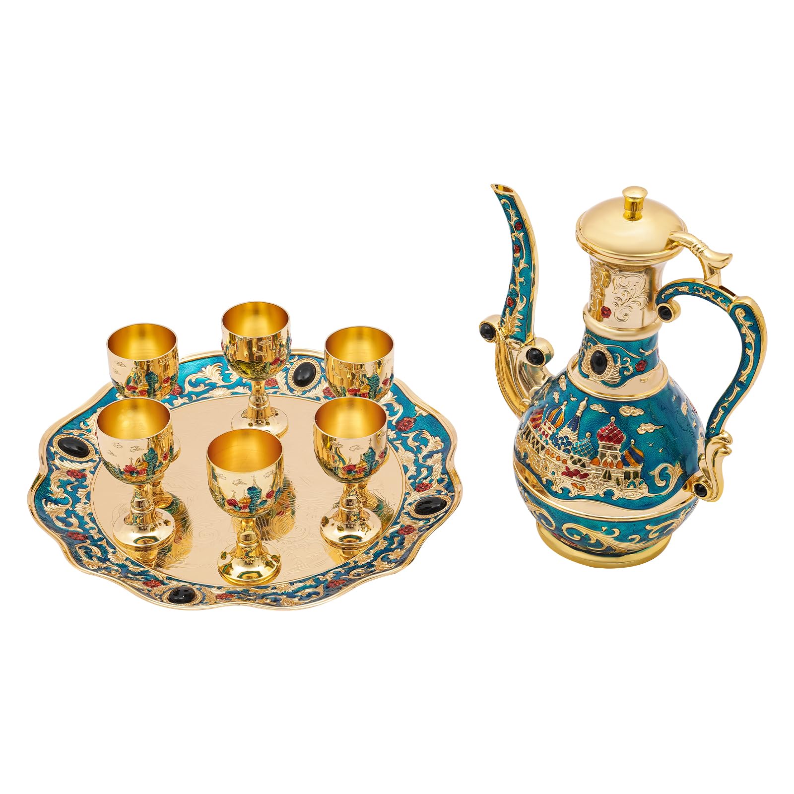 Vintage Turkish Coffee Pot Set - Art Craft Cup recension och pris