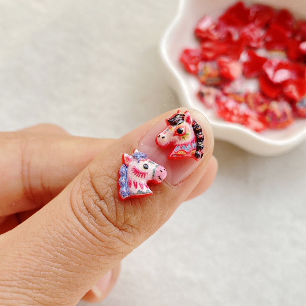 50pcs Resin Cute Mini Red Anim - Art Craft Easter recension och pris