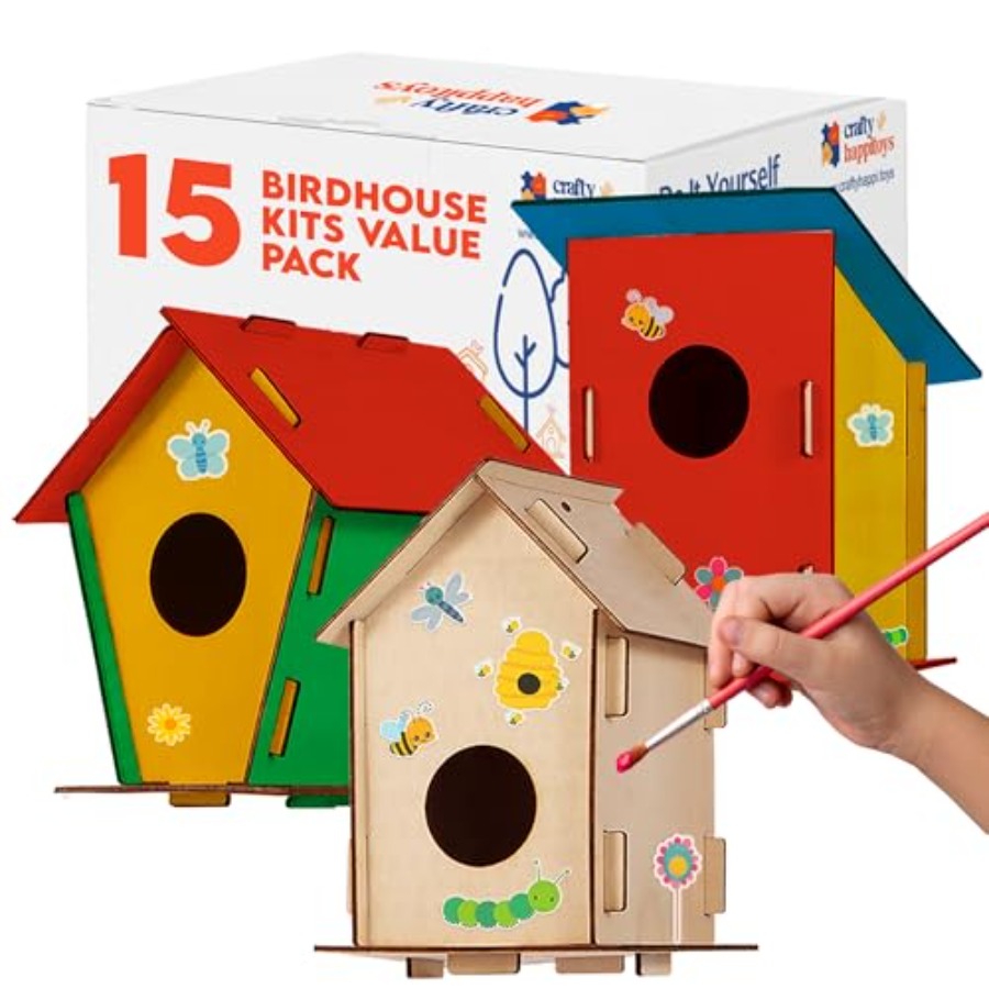 Kit - Unfinished Wood Bird Hou - Art & Craft Teacher recension och pris