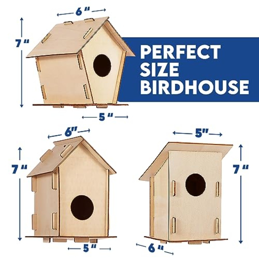 Kit - Unfinished Wood Bird Hou - Art & Craft Teacher recension och pris