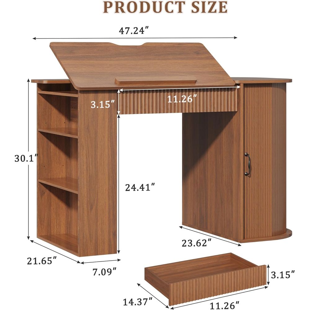 Storage Cabinet Desk with Draw - Art & Craft Paper Ideas recension och pris