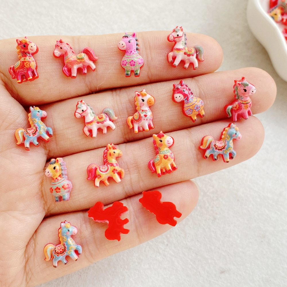 50pcs Resin Cute Mini Red Anim - Art Craft Easter recension och pris
