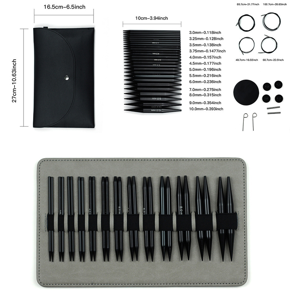 Black Detachable Circular Alum - Knitting Needle Circular recension och pris