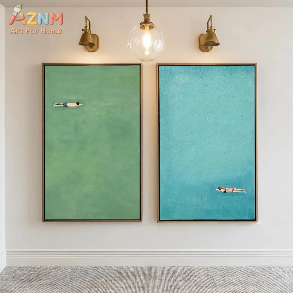 AZNM Minimalist Swimmer Canvas - Art Craft Toys recension och pris