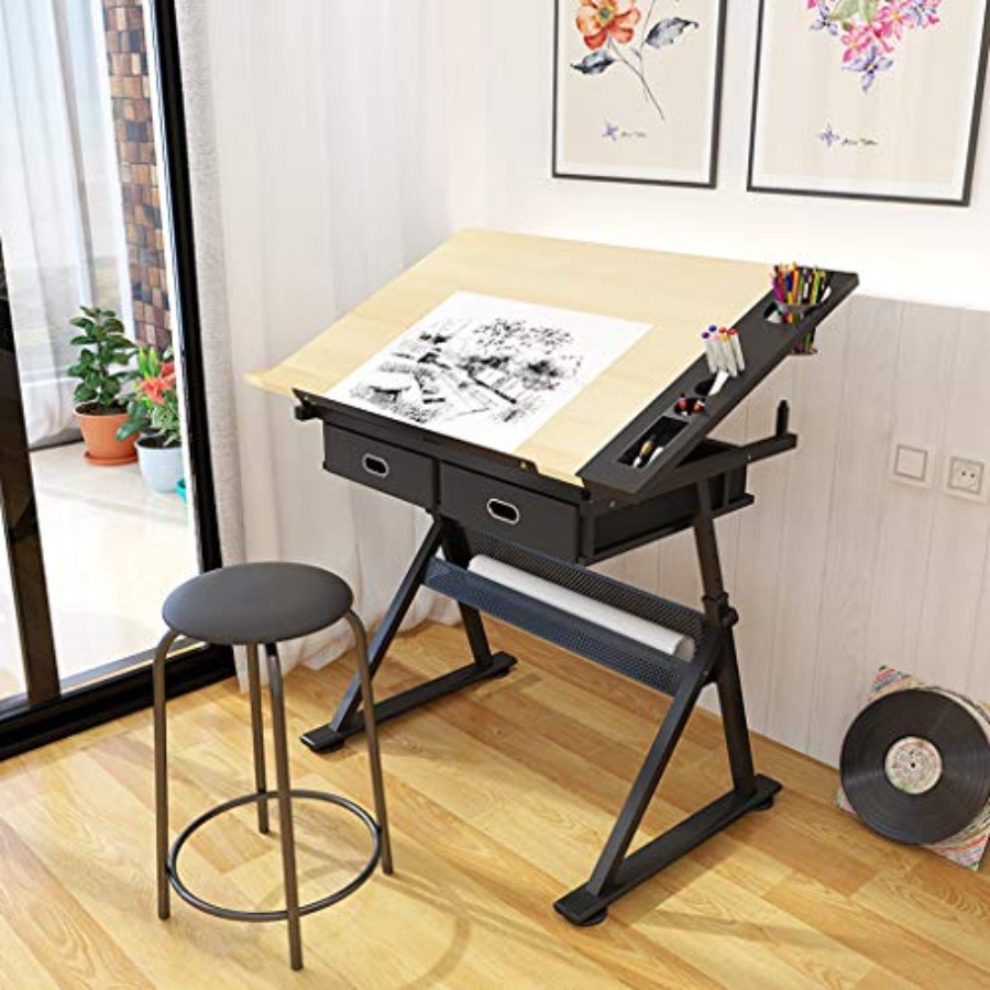 Drafting Table with Storage He - Art & Craft Paper Ideas recension och pris