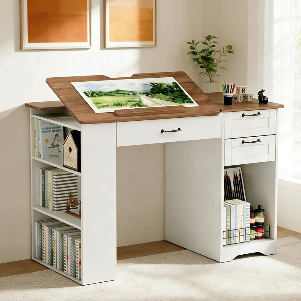Adjustable Desk with Storage a - Art & Craft Paper Ideas recension och pris