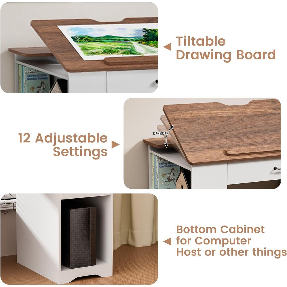 Adjustable Desk with Storage a - Art & Craft Paper Ideas recension och pris