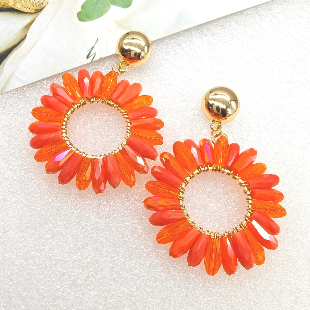 Rice bead earrings Circle Crys - Knitting Needle Circular recension och pris