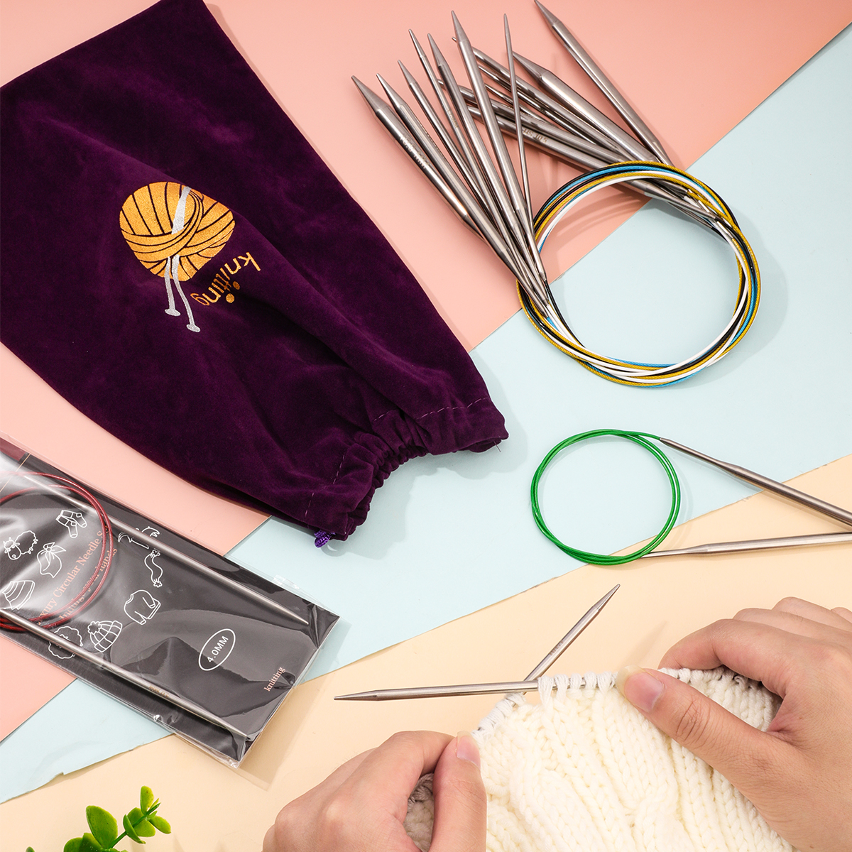 80cm Durable Circular Knitting - Knitting Needle Circular recension och pris