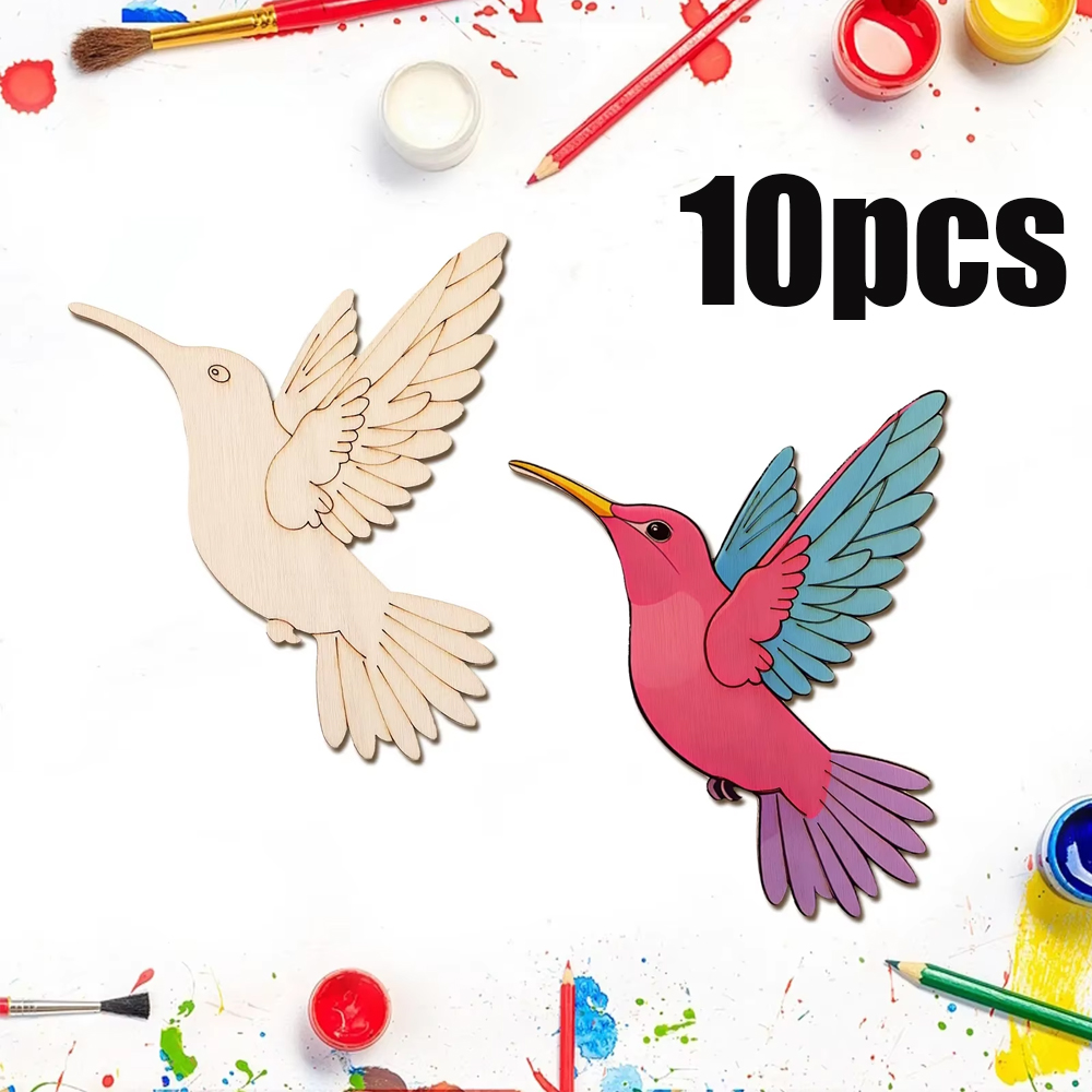 10pcs Unfinished Wood Animal B - Art & Craft Paper Ideas recension och pris