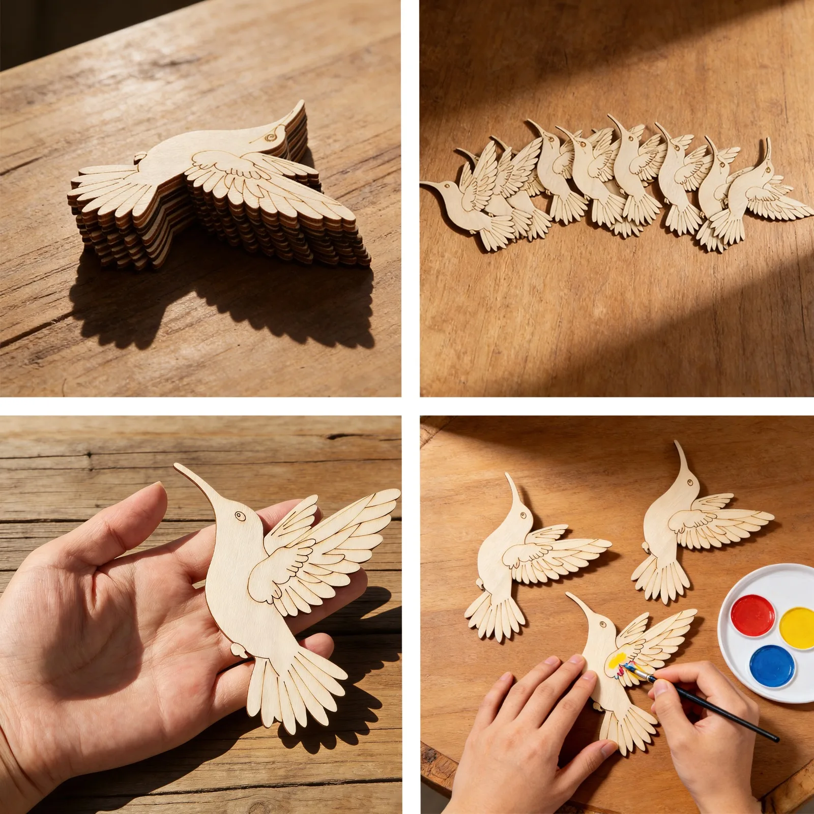 10pcs Unfinished Wood Animal B - Art & Craft Paper Ideas recension och pris