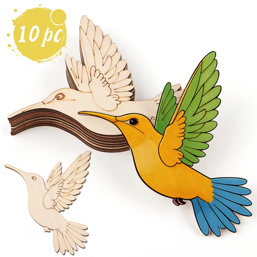 10pcs Unfinished Wood Animal B - Art & Craft Paper Ideas recension och pris