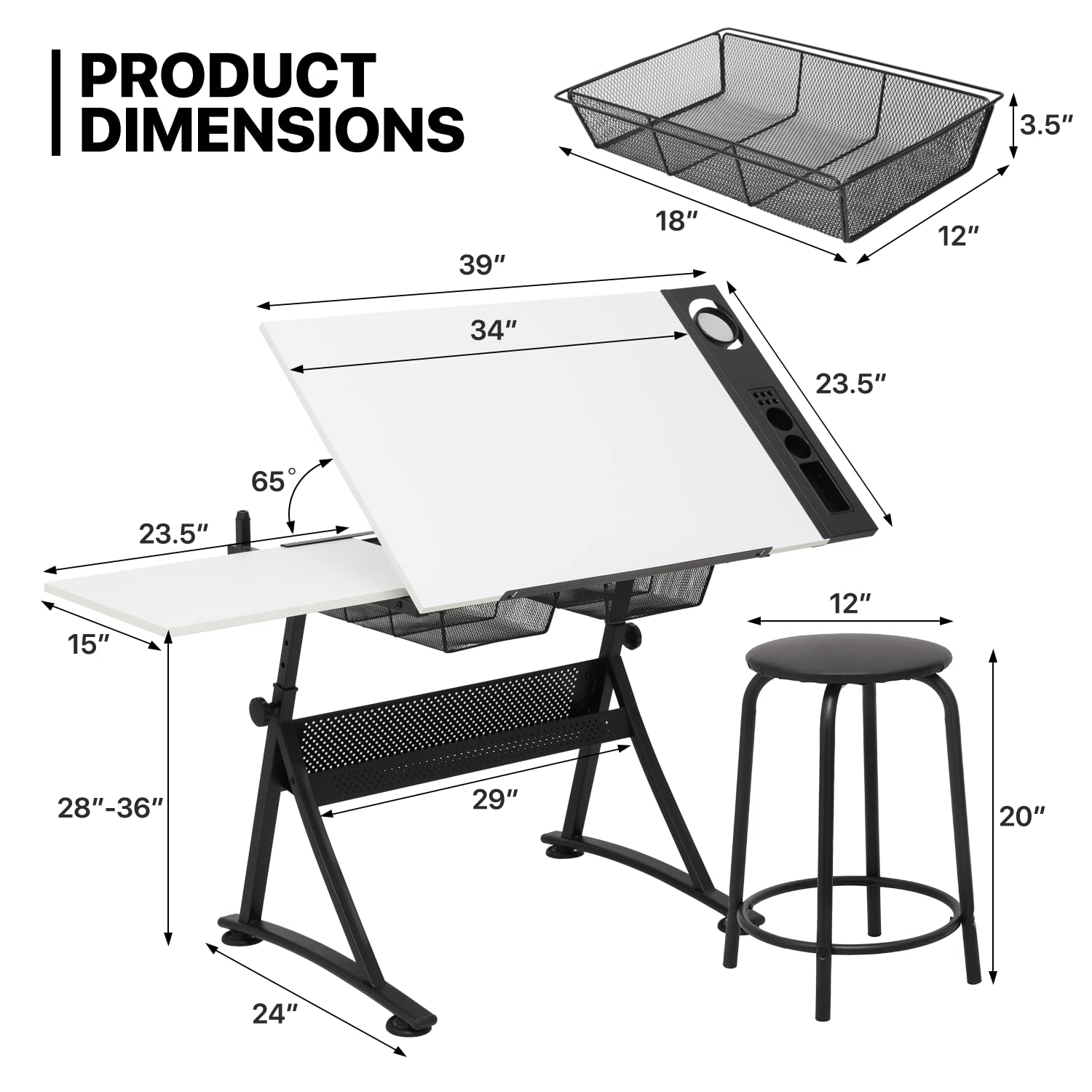 Art Deco Drafting Table, Heigh - Art & Craft Paper Ideas recension och pris