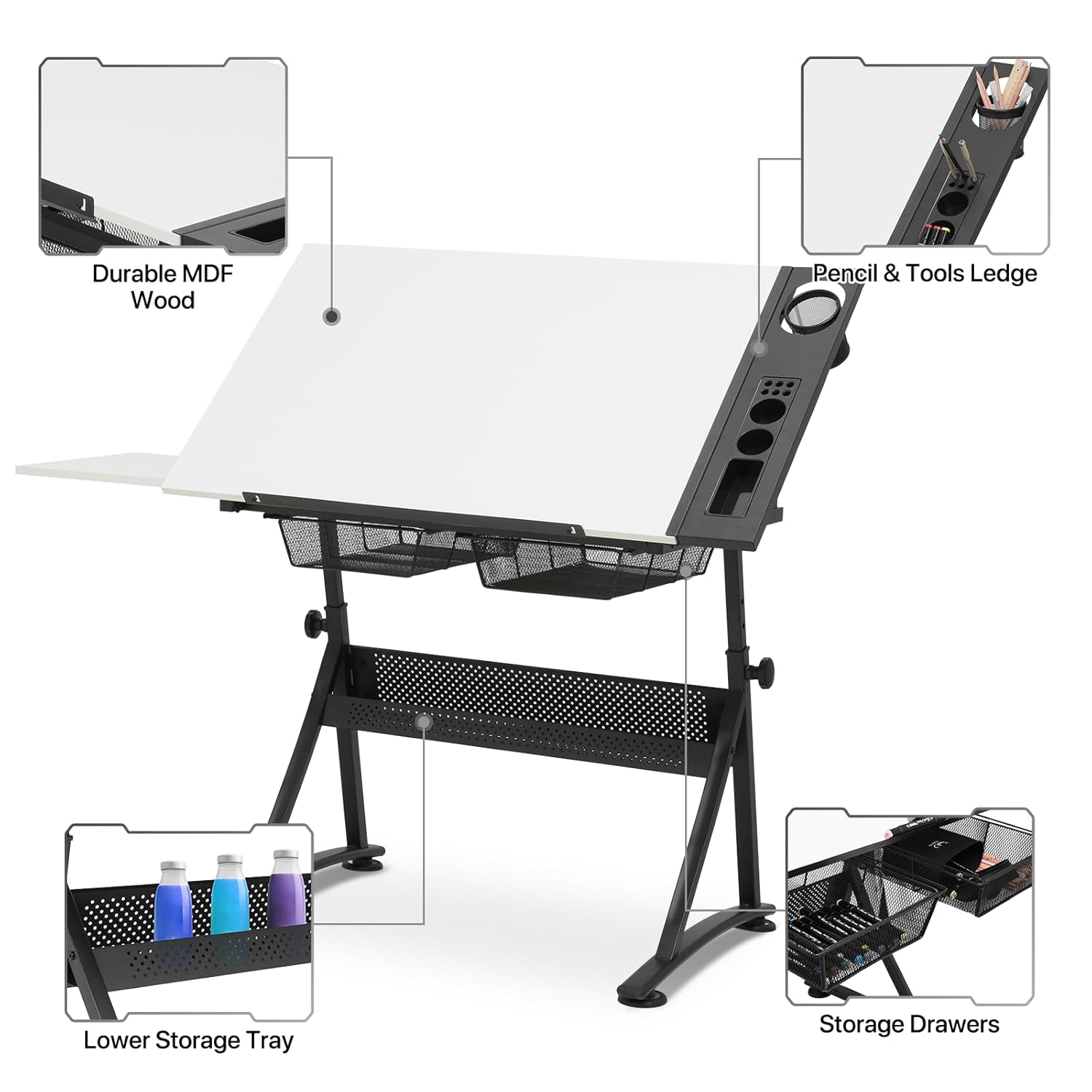 Art Deco Drafting Table, Heigh - Art & Craft Paper Ideas recension och pris