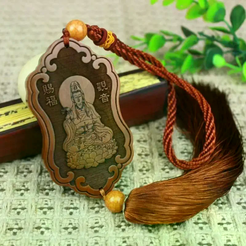Wooden Carved Guanyin Ornament - Art Craft Mirror recension och pris