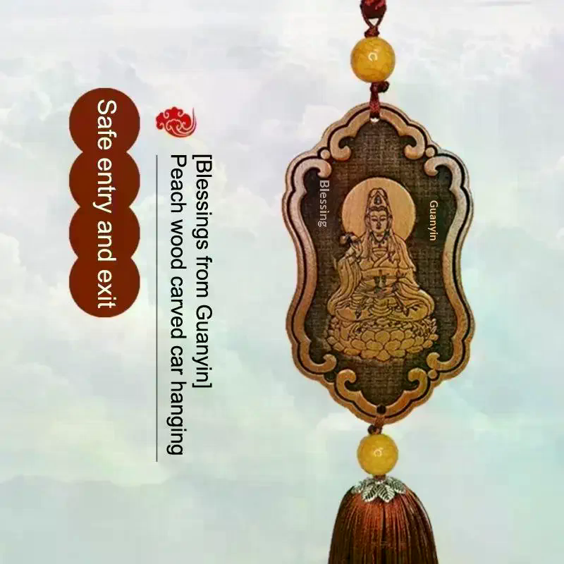 Wooden Carved Guanyin Ornament - Art Craft Mirror recension och pris