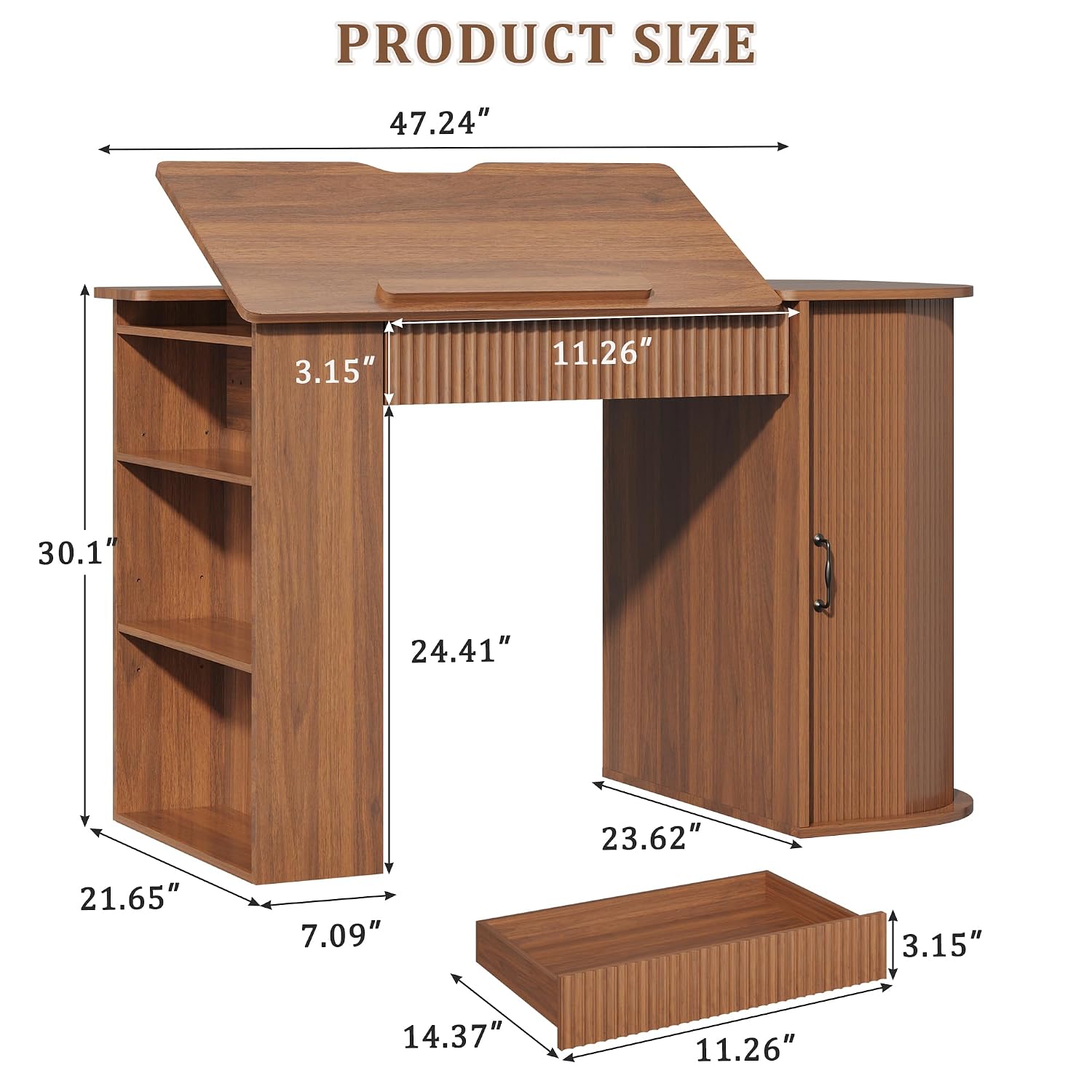 Drafting Table with Storage Ca - Art & Craft Paper Ideas recension och pris