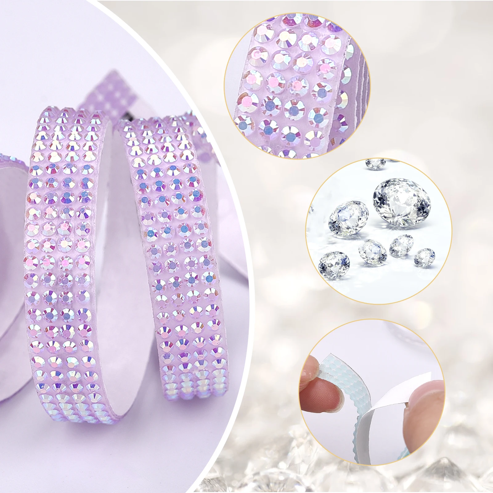0.9cm Rhinestone Sticker Self  - Art Craft Event recension och pris