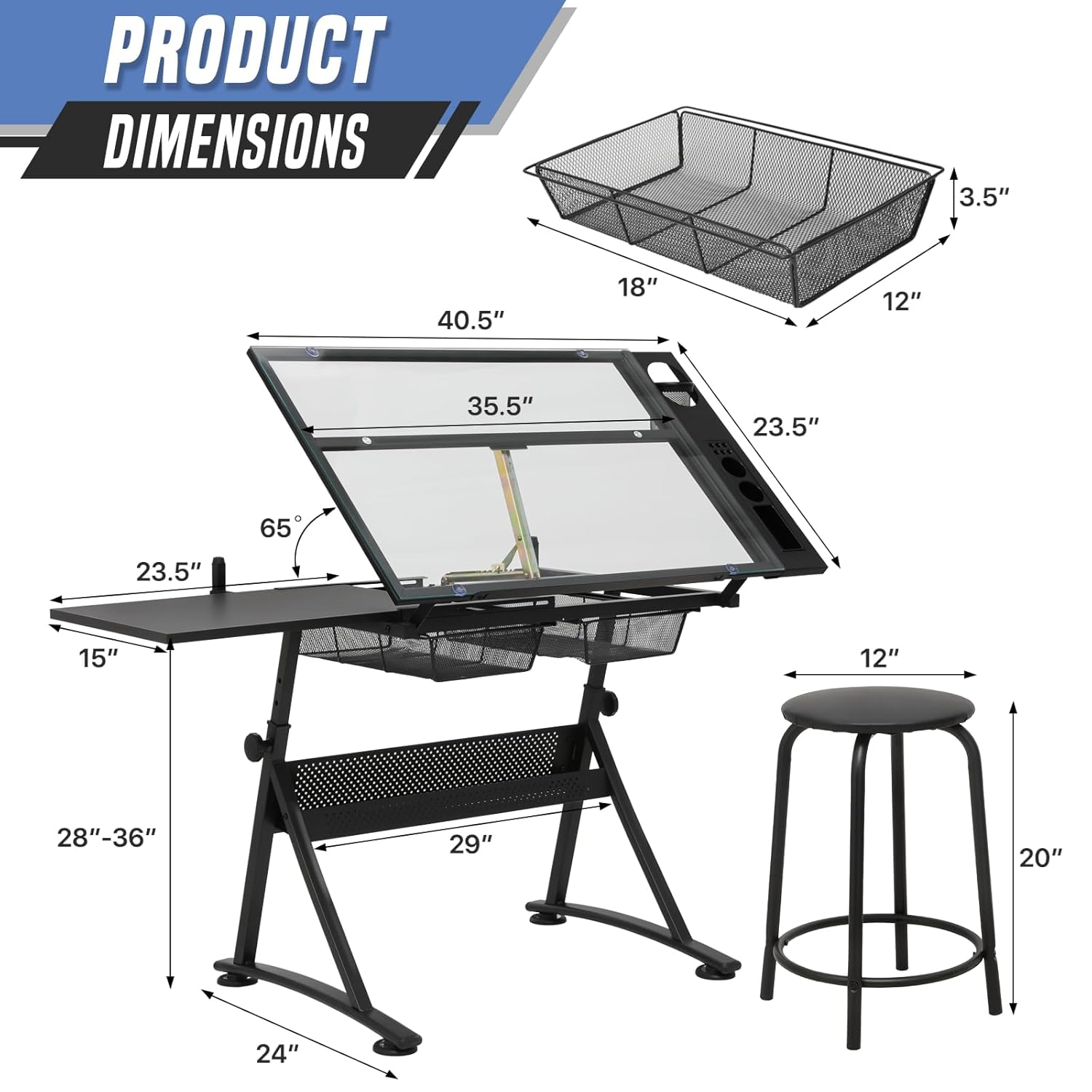 Drafting Table with Height Adj - Art & Craft Paper Ideas recension och pris