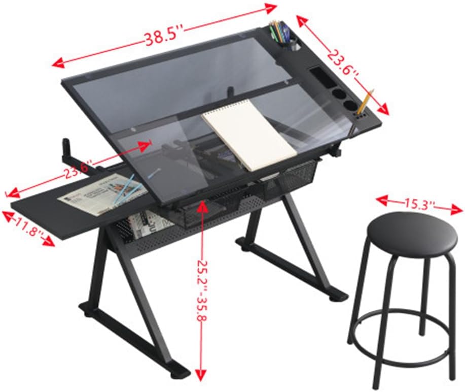 Table w/Stool, Height Adjustab - Art & Craft Paper Ideas recension och pris