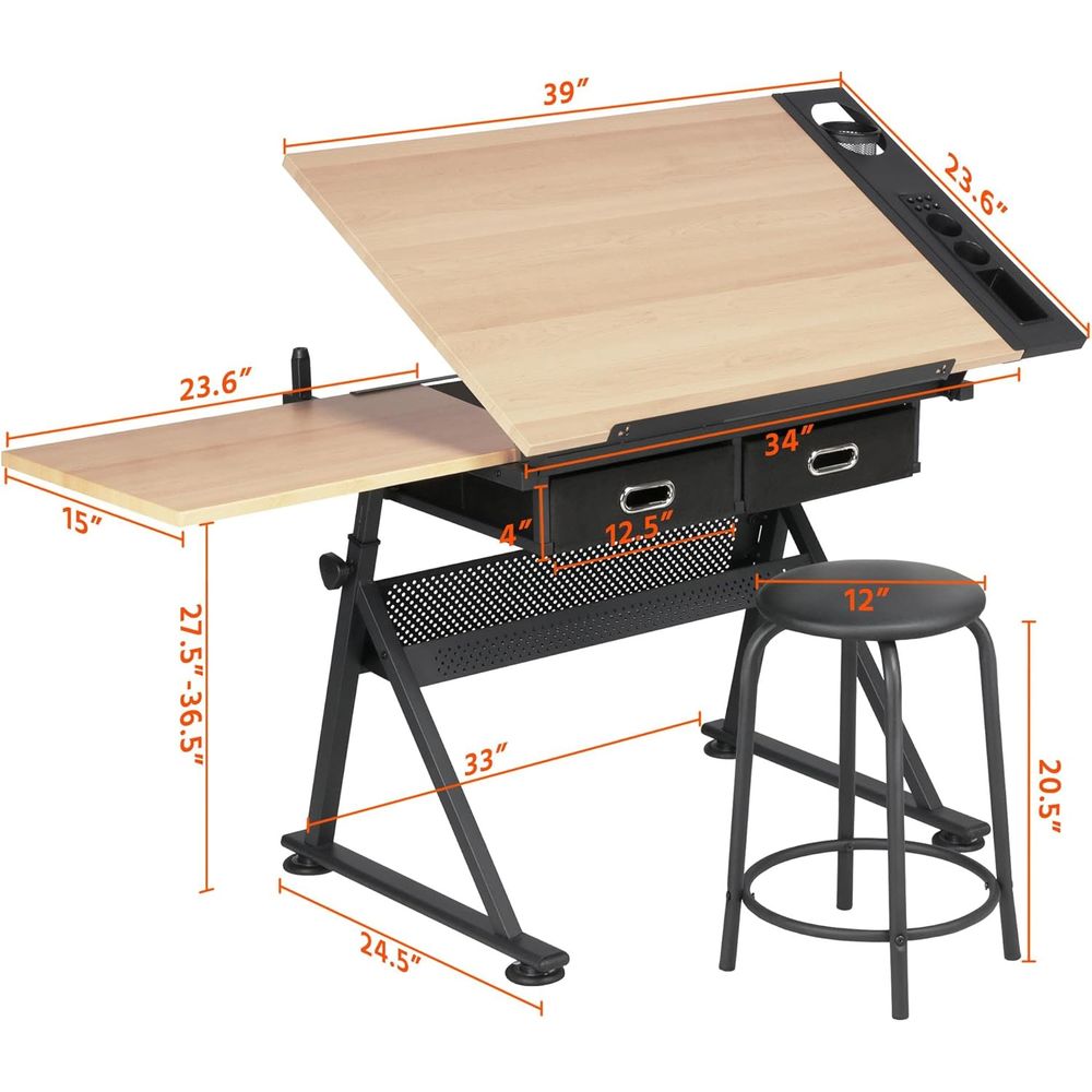 Height Adjustable Drating Tabl - Art & Craft Paper Ideas recension och pris