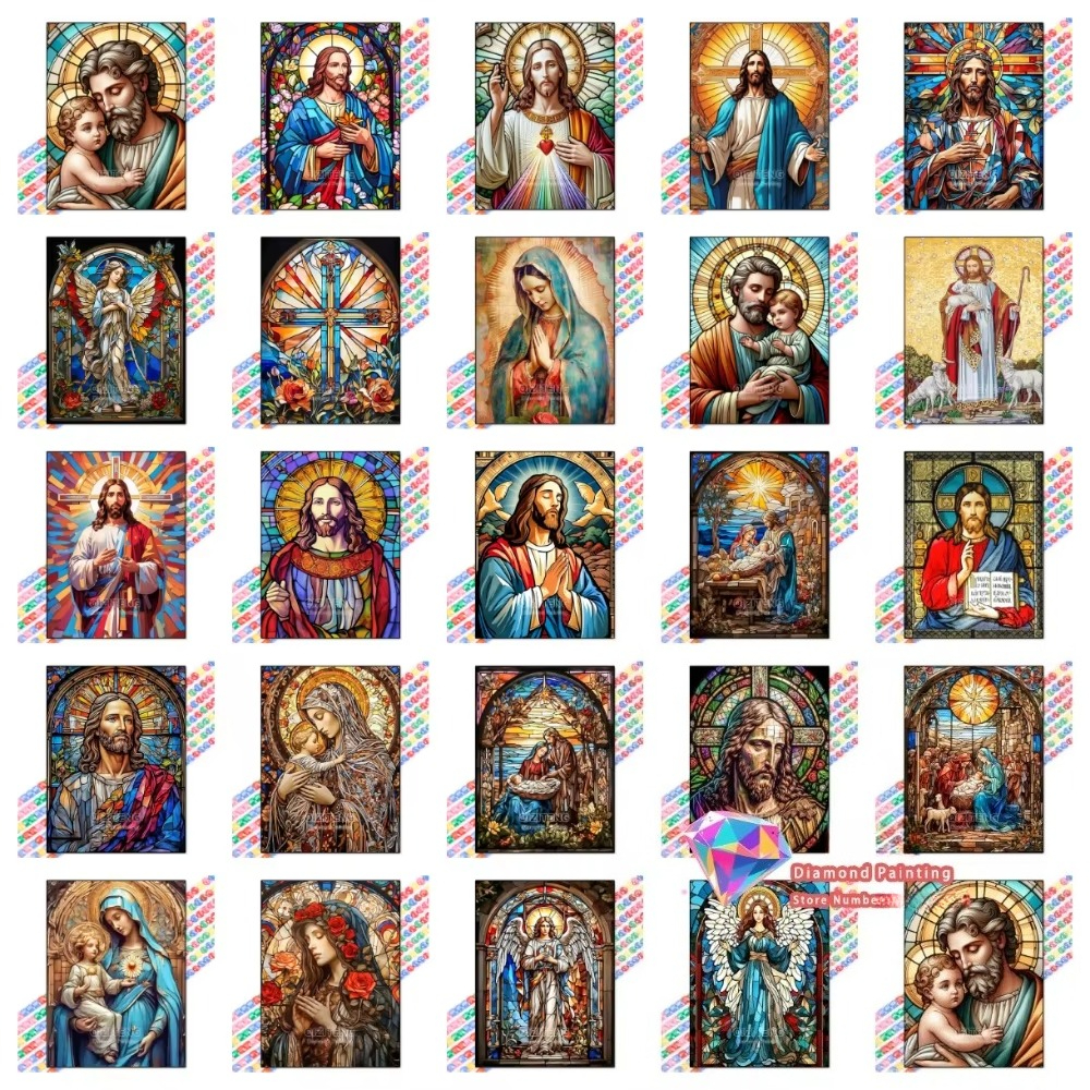 1PC frameless Easter Jesus Squ - Art Craft Easter recension och pris