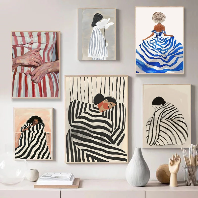 Fashion  Abstract Stripe Woman - Art Craft Toys recension och pris